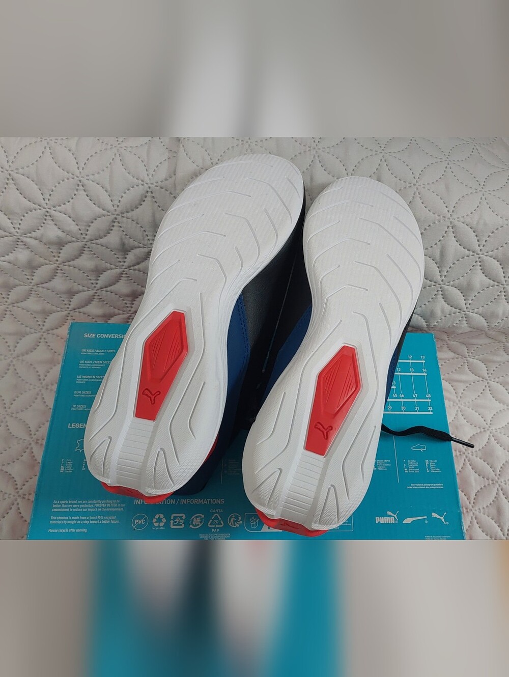 Puma Black with Blue & Red Kids Motorsport Sneakers - Picture 5 of 7